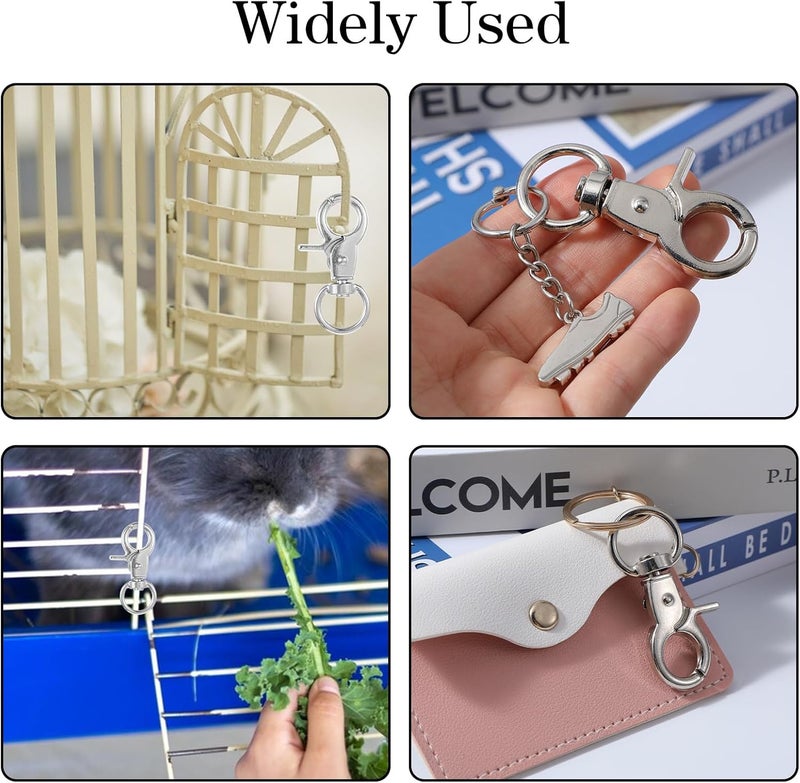 Lemecima 36PCS Trigger Snap Hooks 2.32'' x 0.82'' Heavy Duty Swivel Snap Hooks Metal Clasps Lanyard Clips Durable Trigger Snaps for Pet Cage Key Chains Dog Leash - Image 5